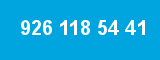 926 118 54 41 926 118 54 41